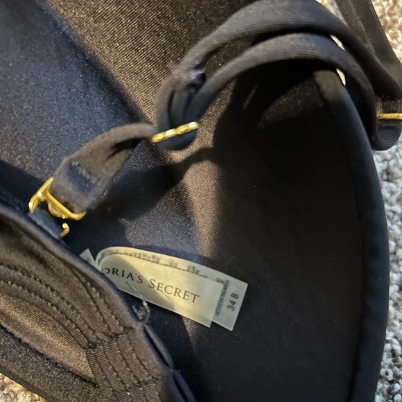 Size 34B Victoria Secret Black Bathing Suit Top - Picture 3 of 3